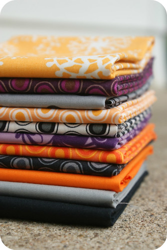 yummy halloweenish fabrics.