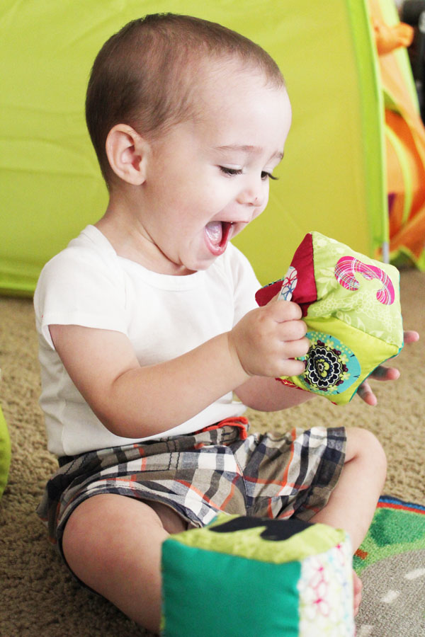 Playing with the blocks