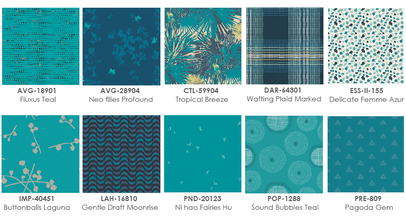 Teal-fabric-prints