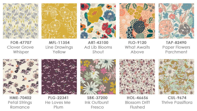 Floral swatches