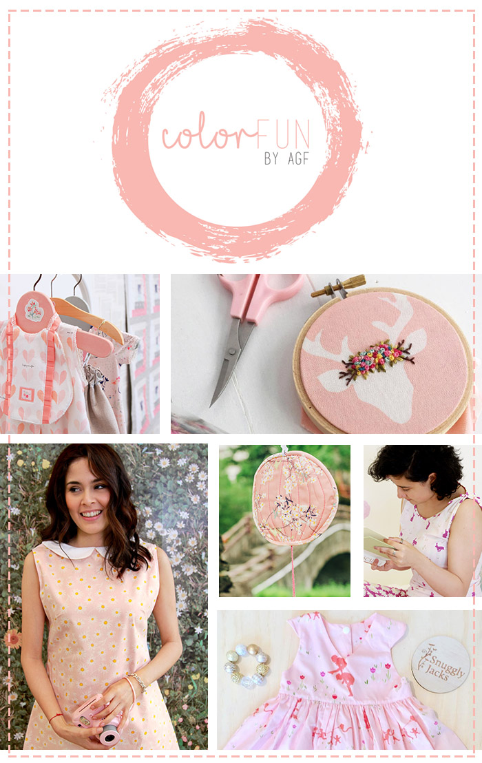 Pink color fun collage