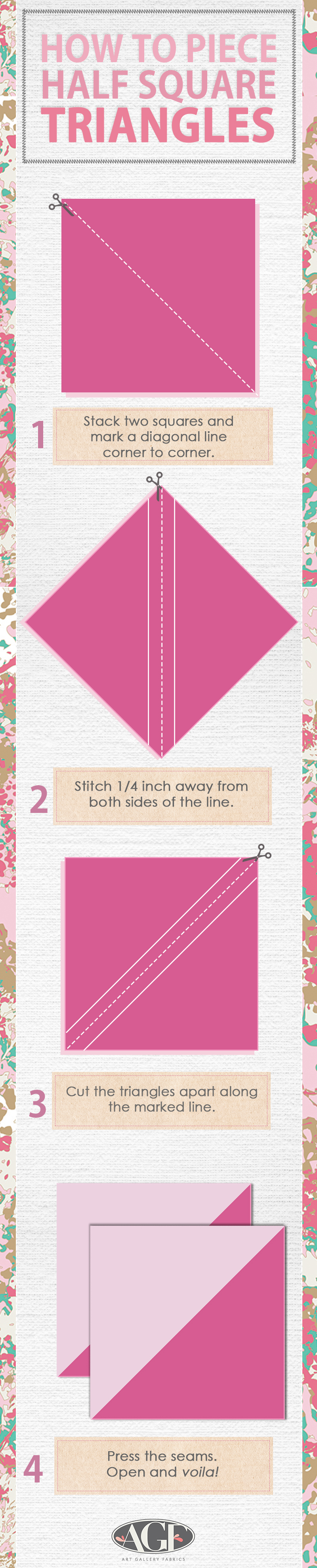 HALF SQAURES TRIANGLE TUTORIAL HALF SQAURES TRIANGLE TUTORIAL