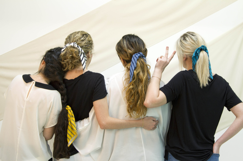 Rayon Striped-Scrunchies-1