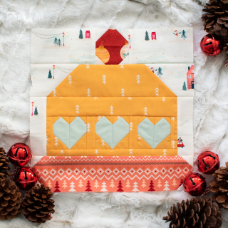 Broadcloth Studio - Snowy Day Hat Quilt Block